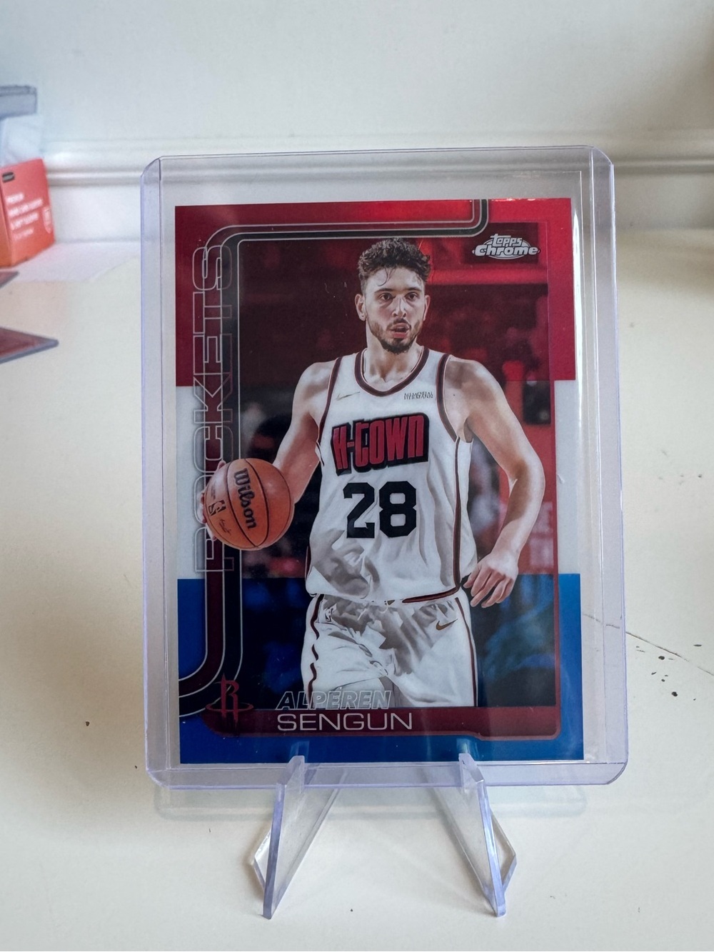 2025 Alperen Sengun Topps Chrome Red White and Blue